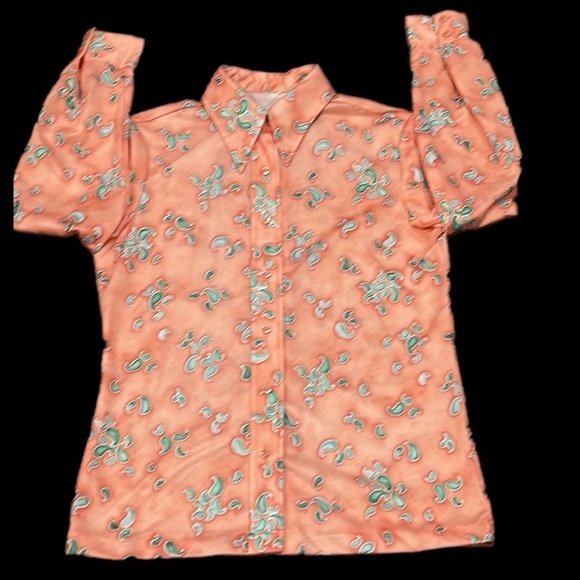 Vintage 70s Polyester Button Down Shirt - Picture 14 of 15